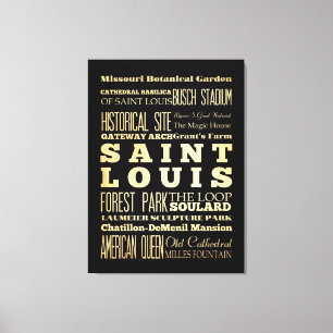 Lienzo Atracciones y lugares famosos del Saint Louis