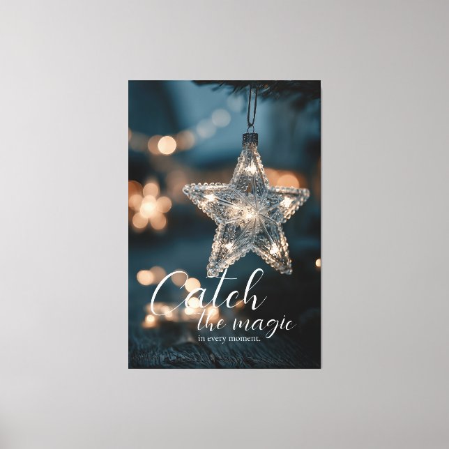Lienzo Atrapa la estrella mágica de Navidad (Anverso)