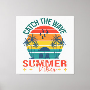 Lienzo Atrapa la Ola Vibraciones de Verano