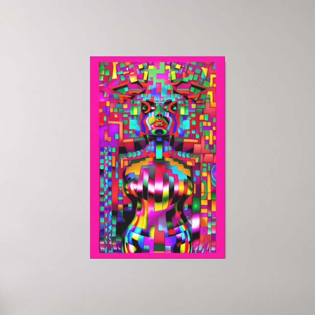 Lienzo Atrapado en un Glitch de Teleportal - Ken Gage Art (Anverso)