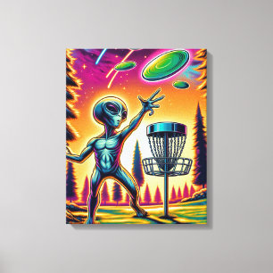 Lienzo Atrapar la brisa Alien Disk Golf