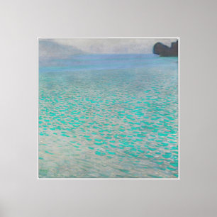 Lienzo Attersee, pintura de paisaje costero, Gustav Klimt