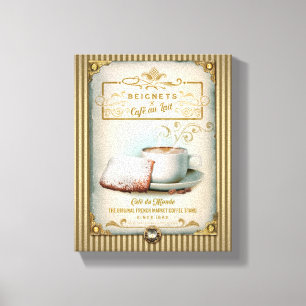 Lienzo Au de café Lait y Beignets