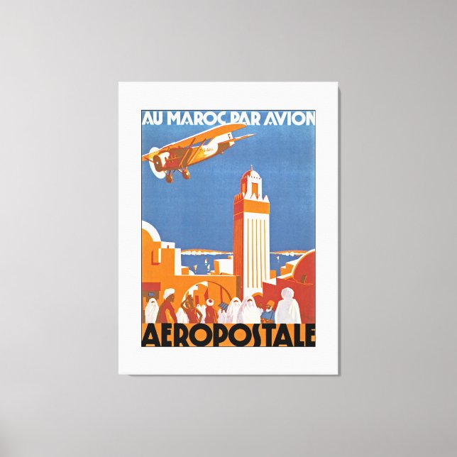 Lienzo Au Maroc Par Avion (Anverso)