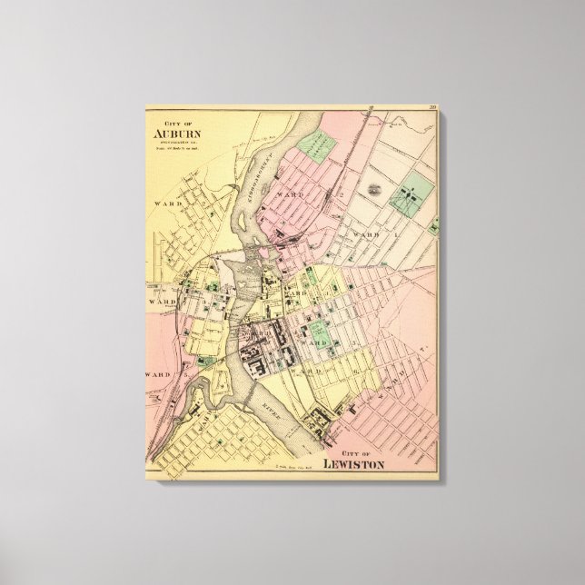 Lienzo Auburn, Lewiston (Anverso)