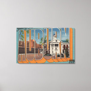 Lienzo Auburn, Nueva York - Escenas de letras grandes