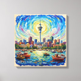 Lienzo Auckland Harbor Skyline Radiance Canvas Art