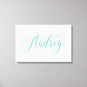 Lienzo Audrey - Diseño de nombres de caligrafía moderna