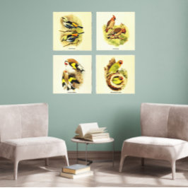 Lienzo Audubon Bird Gallery Wall Art Set de 4