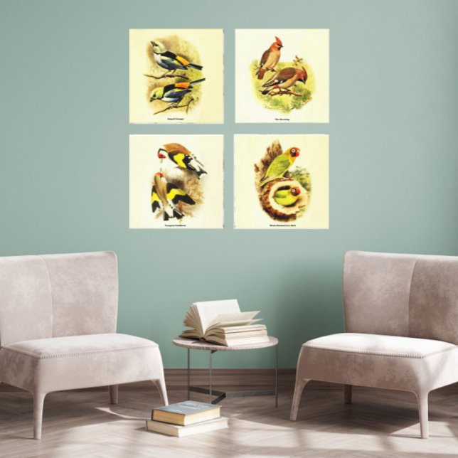 Lienzo Audubon Bird Gallery Wall Art Set de 4 (Subido por el creador)