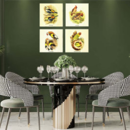 Lienzo Audubon Bird Gallery Wall Art Set de 4