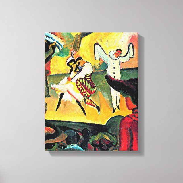 Lienzo August Macke, Ballet ruso, (Anverso)