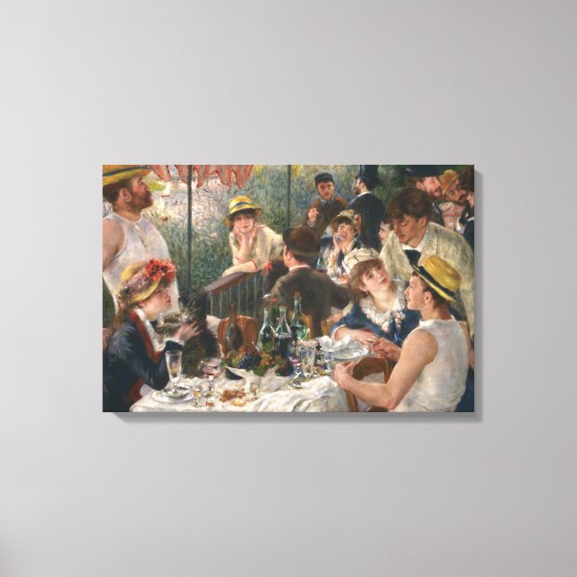 Lienzo Auguste Renoir - Almuerzo del Fiesta del barco (Anverso)