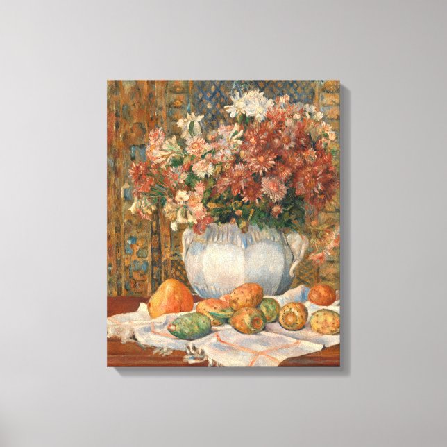 Lienzo Auguste Renoir, aún la vida flama espinosos miedos (Anverso)