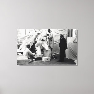 Lienzo Auguste Rodin en su estudio de París