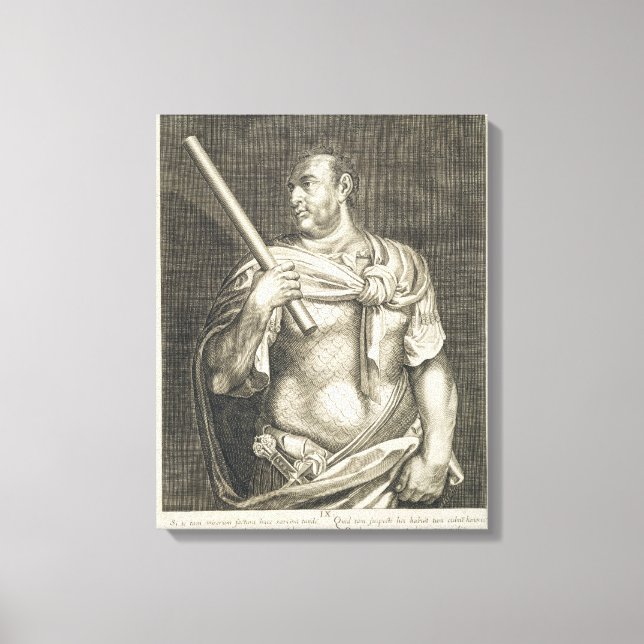 Lienzo Aullus Vitellius Emperador de Roma 68 AD grabado p (Anverso)