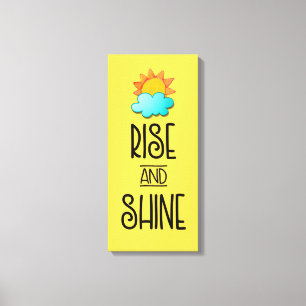Lienzo Aumentar y brillar la tipografía con sol y nube