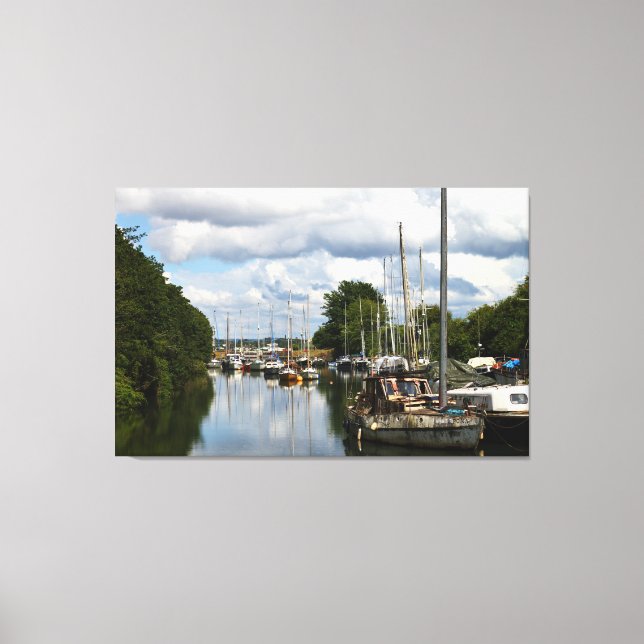 Lienzo Aún aguas en Lydney Docks UK (Anverso)