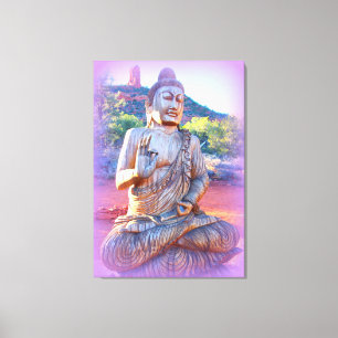 Lienzo aura de lavanda meditadora Buda