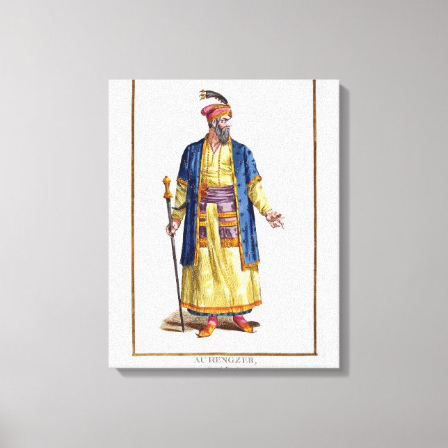 Lienzo Aurengzeb, el gran Khan de las hordas mongolas de  (Anverso)