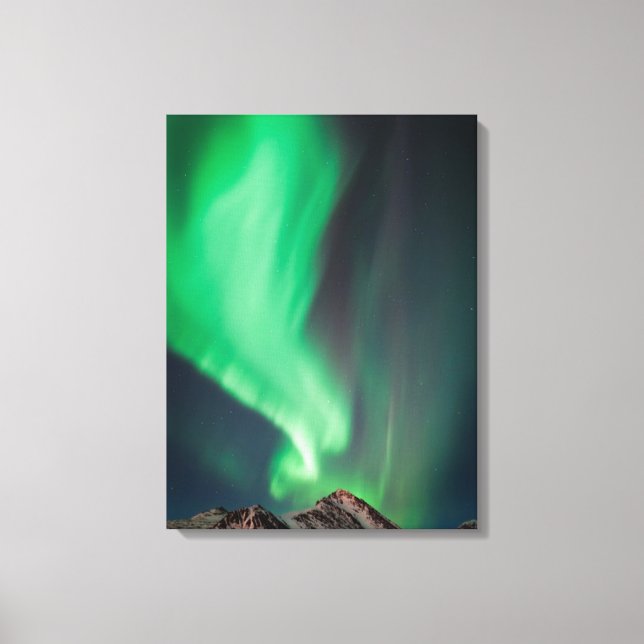 Lienzo Aurora boreal | Anchorage, Alaska (Anverso)