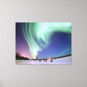 Lienzo Aurora boreal de la fotografía de Alaska