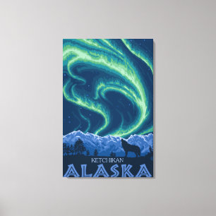 Lienzo Aurora boreal - Ketchikan, Alaska
