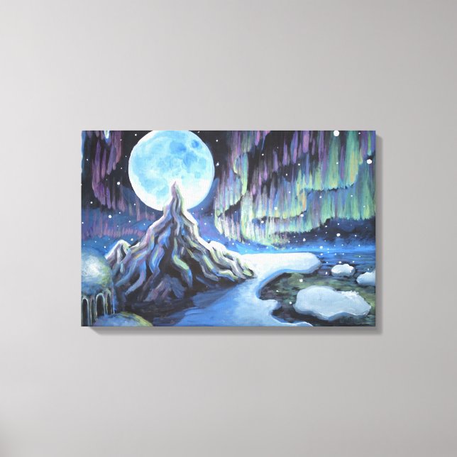 Lienzo Aurora borealis (Anverso)