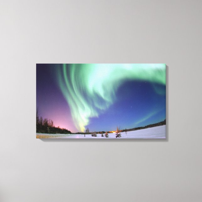 LIENZO AURORA BOREALIS ALASKA (Anverso)