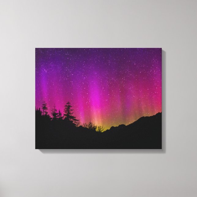 Lienzo Aurora Borealis Starry Night Sky (Anverso)
