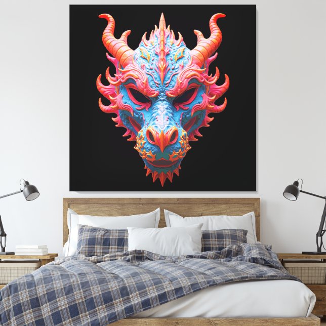 Lienzo Aurora Dragon Mask (Insitu(Dormitorio))