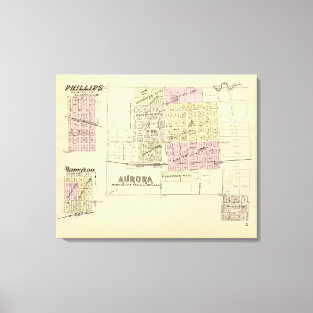 Lienzo Aurora, Phillips, un Hampton, Nebraska (Anverso)