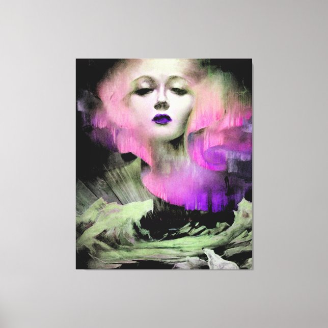 Lienzo Aurora por Clive Henry noche púrpura rosa (Anverso)