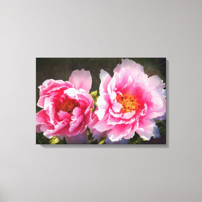 Lienzo Ausente, Peonías Rosadas (Anverso)