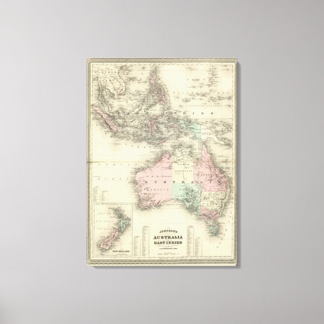 Lienzo Australia e Indias Orientales (Anverso)