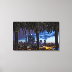 Lienzo Australia, Perth, panorama urbano desde Kings Park