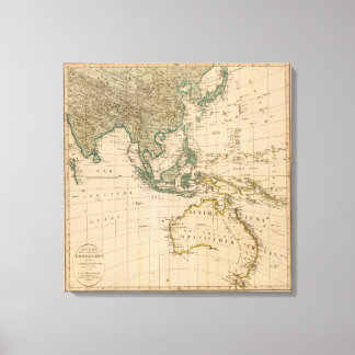 Lienzo Australia y Asia