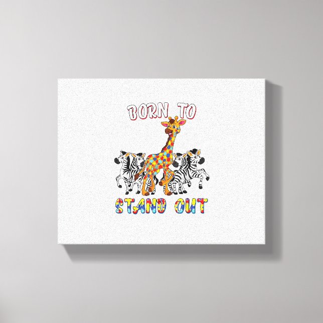 Lienzo Autismo Sensibilización A Niños Camisas Nacidas Pa (Anverso)