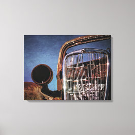 Lienzo Auto clásico de giro hacia fuera