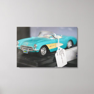 Lienzo Auto convertible turquesa vintage