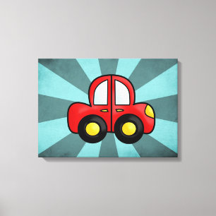 Lienzo Auto rojo vintage
