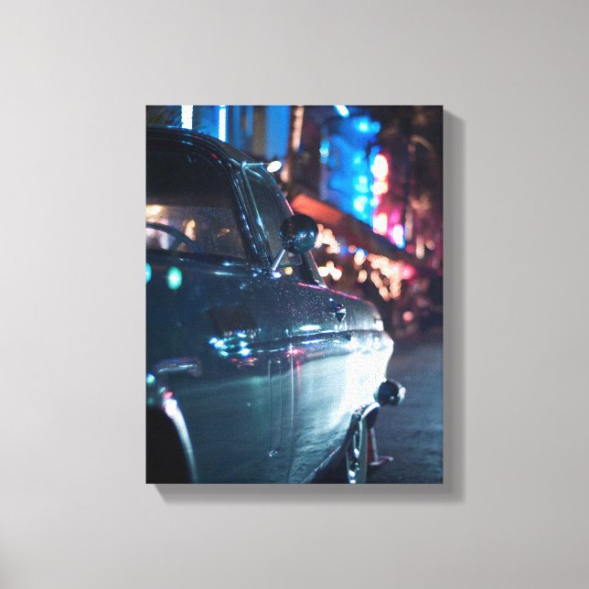 Lienzo Auto vintage de Ocean Drive (Anverso)