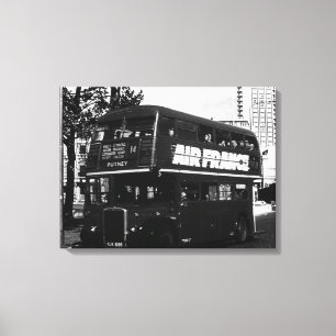 Lienzo Autobús inglés vintage de dos pisos Londres