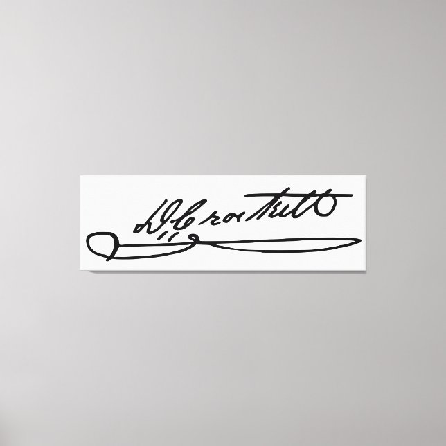 Lienzo Autografo de firma de Davy Crockett (Anverso)