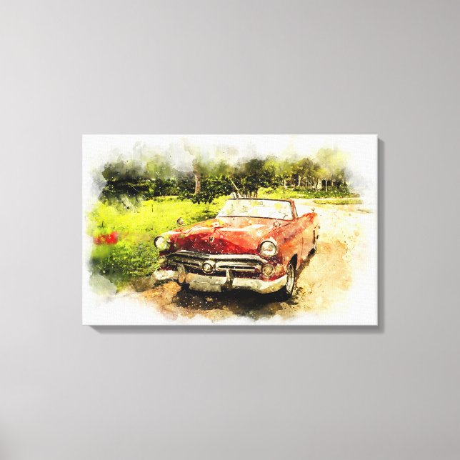 Lienzo Automóvil Vintage (Anverso)