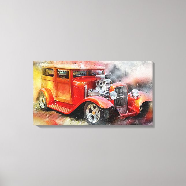 Lienzo Automóvil Vintage (Anverso)
