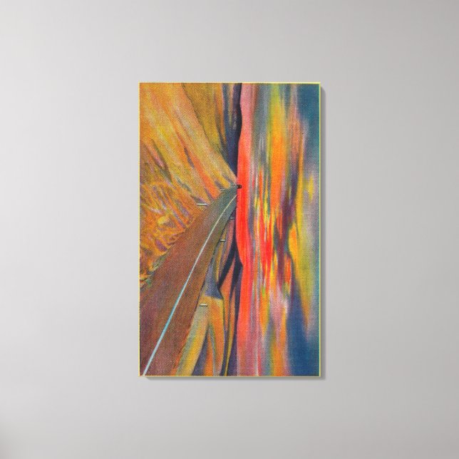 Lienzo Autopista de EE.UU. 80 cruza el SaharaState americ (Anverso)