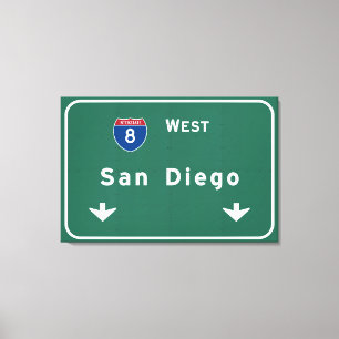 Lienzo Autopista interestatal de San Diego California: