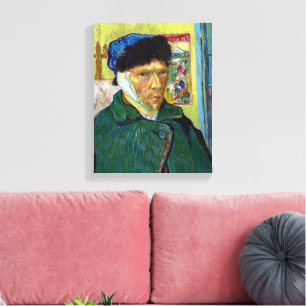 Lienzo Autoretrato con oreja maltratada Van Gogh