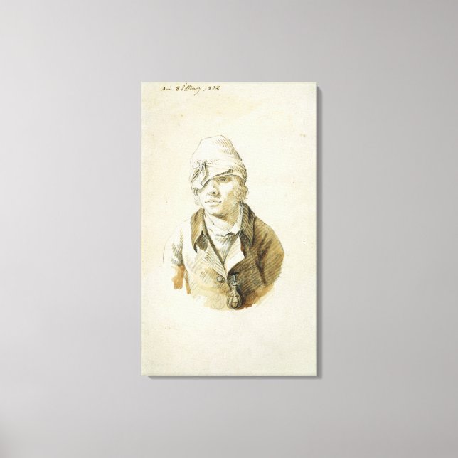 Lienzo Autoretrato con parche de tapa y ojos (Anverso)